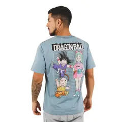 DRAGON BALL - Polo Manga Corta Caballero Azul Hombre Algodón
