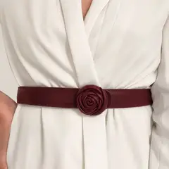 IRISABA - CINTURÓN DE CUERO PARA MUJER ROSSETTA VINO