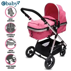 EBABY - Coche Moisés de Lujo «CIERA DELUXE» Edición Limitada Pink