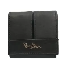 PERRY JHAN - Monedero De Correa Para Hombre 100 Cuero Negro -