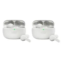 JBL - Set 2 Audífonos Bluetooth WAVE BEAM -Blanco
