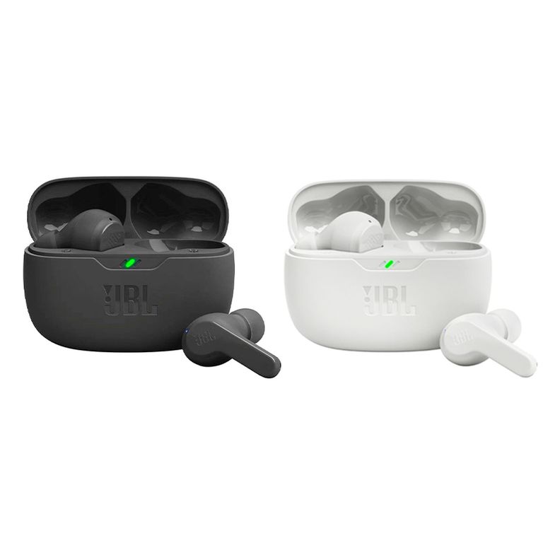 Set 2 Audífonos Bluetooth WAVE BEAM -Negro y Blanco