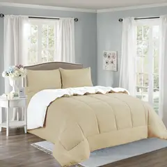 CASATEX - Edredón con Sherpa Premium 2 plazas + Juego de sábanas 100% Algodón