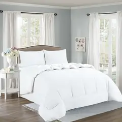 CASATEX - Edredón con Sherpa Premium 2 plazas + Juego de sábanas 100% Algodón