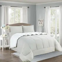 CASATEX - Edredón con Sherpa Premium 2 plazas + Juego de sábanas 100% Algodón