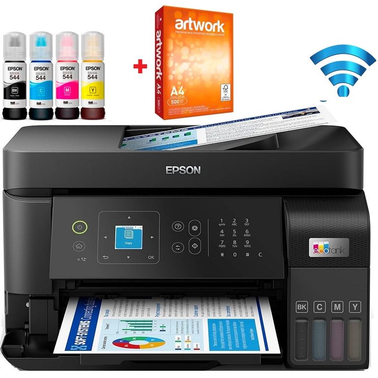 Impresora EcoTank L5590 Multifuncional Fax USB LAN Wi-Fi