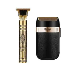 KEMEI - Afeitadora Hair Clipper + Razuradora Negra