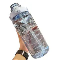 GENERICO - TOMATODO BOTELLA DE AGUA 2L MOTIVACIONAL CON SORBETE Y ASA CELESTE