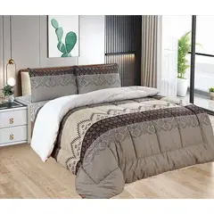 CASATEX - Edredón con Sherpa Premium 2 plazas + Juego de sábanas 100% Algodón