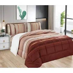 CASATEX - Edredón con Sherpa Premium 2 plazas + Juego de sábanas 100% Algodón