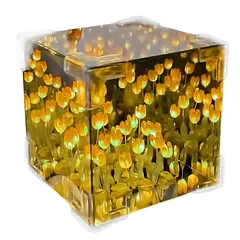 GENERICO - Lámpara Armable Infinita de Cuadrado Tulipanes Efecto Espejo