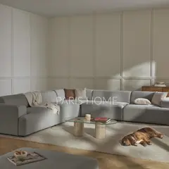 GENERICO - Seccional Rinconero Longhe Gala 4 Plazas Tejido - Gris Claro