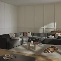 GENERICO - Seccional Rinconero Longhe Gala 4 Plazas Tejido - Gris Oscuro