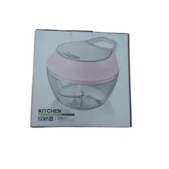 GENERICO - Picador de Verduras Manual -- Rosado Cuchillas de Acero Inoxidable