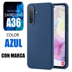 SAMSUNG - Silicone Case Para A36 Azul Con Marca