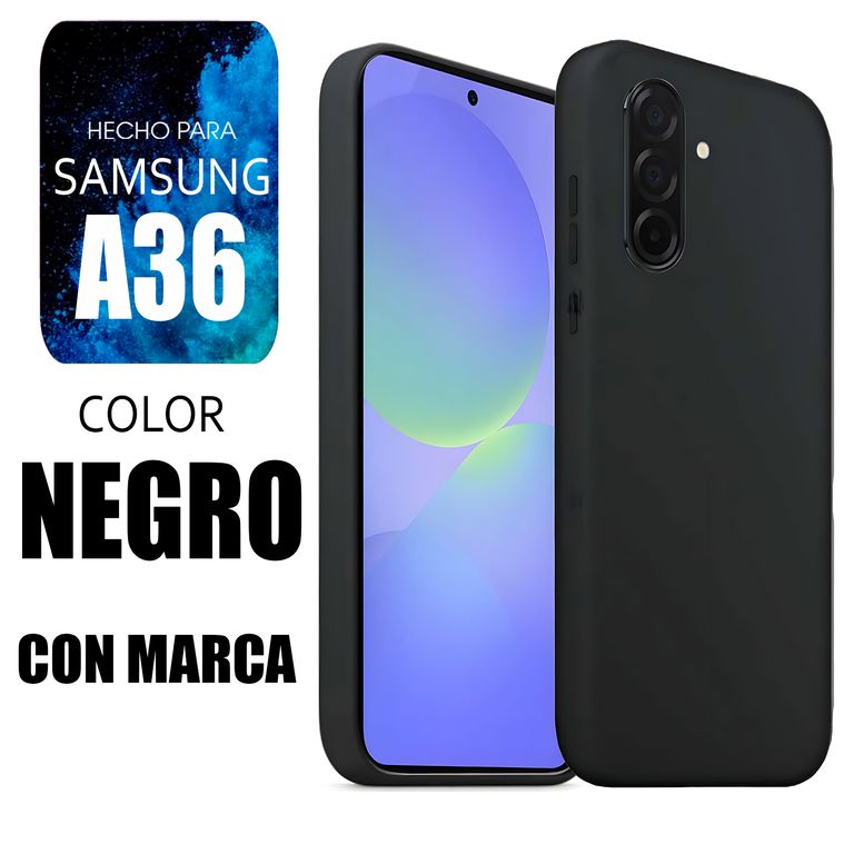 Silicone Case Para A36 Negro Marca