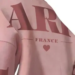 GENERICO - Polera Paris Rosada con estampado