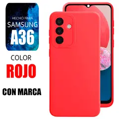 SAMSUNG - Silicone Case Para A36 Rojo Con Marca