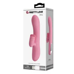 PRETTY LOVE - Vibrador Rabbit Sexual Femenino Chris Dual Rota Vibra y Recargable