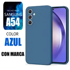 SAMSUNG - Silicone Case Para A54 Azul Con Marca