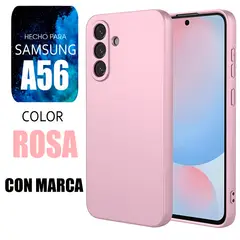 SAMSUNG - Silicone Case Para A56 Rosa Con Marca