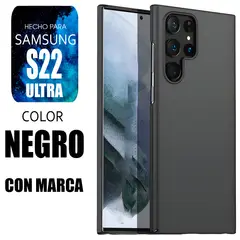 SAMSUNG - Silicone Case Para S22 Ultra Negro Con Marca