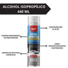 3BSI - Alcohol Isopropílico al 99.9% Spray 440 Ml