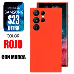 SAMSUNG - Silicone Case Para S23 Ultra Rojo Con Marca