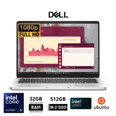 DELL - LAPTOP PRO 14 2025 CORE ULTRA 5 235U, 32GB RAM DDR5, 512GB SSD, S.O. UBUNTU