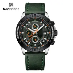 NAVIFORCE - Reloj NF8055 Negro Correa Cuero para Caballero