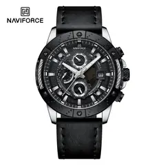 NAVIFORCE - Reloj NF8055 Negro Correa Cuero para Caballero