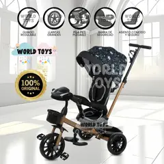 BABY - Triciclo Guiador con Bluetooth para Niños «ROY» Black