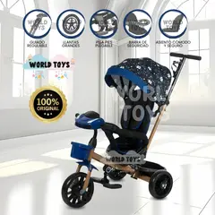 BABY - Triciclo Guiador con Bluetooth para Niños «ROY» Blue