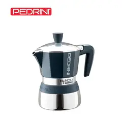 PEDRINI - Cafetera Moka inducción Azul 3tz