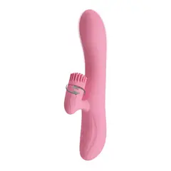 PRETTY LOVE - Vibrador Rabbit Sexual Femenino Chris Dual Rota Vibra y Recargable