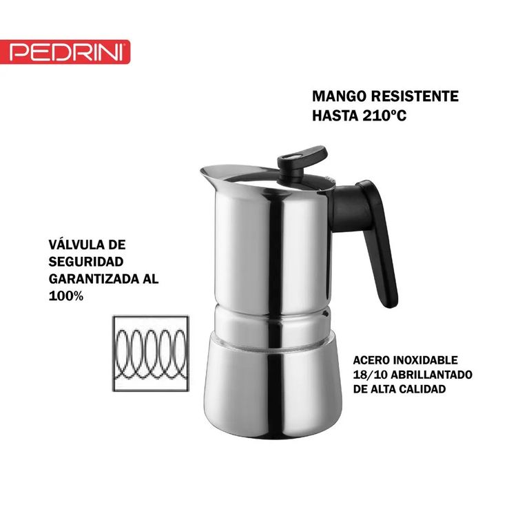 Cafetera moka acero inoxidable x 2 tz