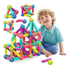 GENERICO - Juego De Bloques De Construccion Magneticos 164 Pcs Niños