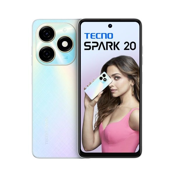 Smartphone Tecno Spark 20 256GB ROM 16GB RAM Cámara 50MP Batería 5000mAh Color Cyber White