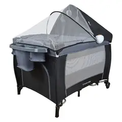 PREMIUM BABY - Corral Cuna Para Bebe Mecedora Napoles Negro