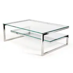 GENERICO - MESA DE CENTRO EN ACERO INOXIDABLE