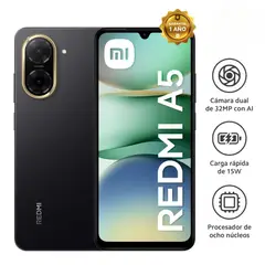 XIAOMI - Celular Redmi A5 Dual SIM 128GB Negro 4GB + 4GB RAM