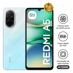 XIAOMI - Celular Redmi A5 Dual SIM 128GB Azul 4GB + 4GB RAM