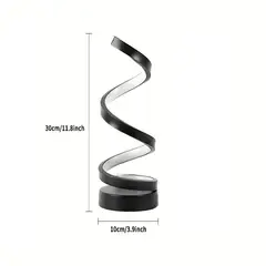 MEGIMPERU - Lámpara de Mesa en Espiral LED con Luz Ajustable Moderna y Decorativa