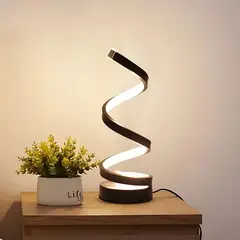 MEGIMPERU - Lámpara Decorativa LED en Forma de Espiral Elegancia y Modernidad