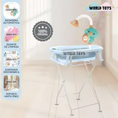 BABY - Bañera Plegable con Rack Multiuso «SPLASH PRO» Blue