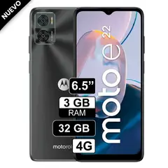 MOTOROLA - Celular E22 6.5" 3GB 32GB 16MP + 2 MP Gris