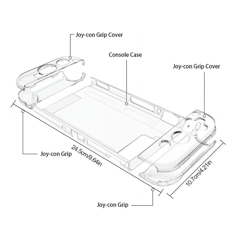 Funda Protectora Transparente de acrilico para Nintendo Switch normal