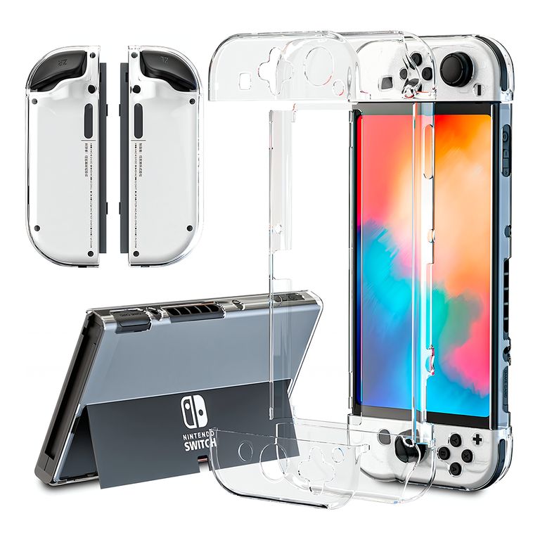 Funda Protectora Transparente de Cristal para Nintendo Switch OLED