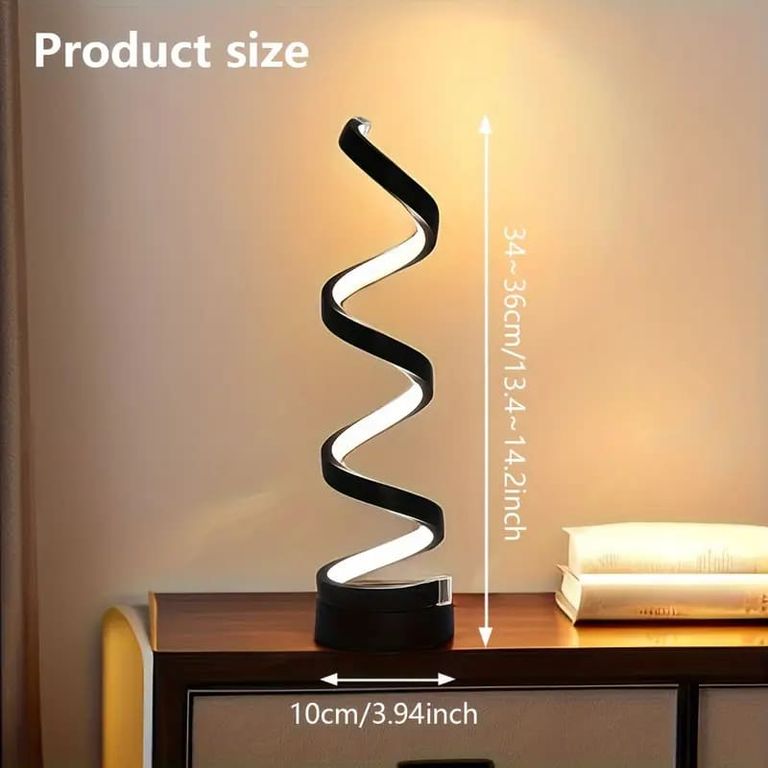 Lámpara Decorativa LED en Forma de Espiral Elegancia y Modernidad