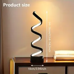 MEGIMPERU - Lámpara Decorativa LED en Forma de Espiral Elegancia y Modernidad